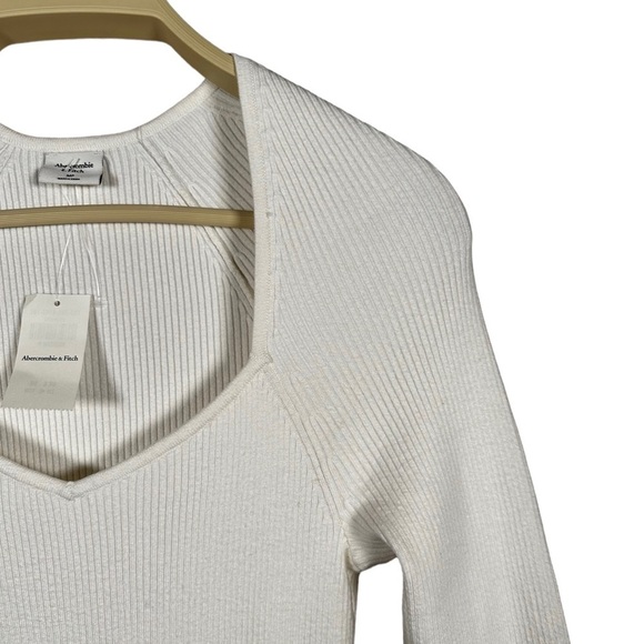 ABERCROMBIE & FITCH Elevated Ribbed Side Cut-Out Bodycon Dress - Picture 8 of 11